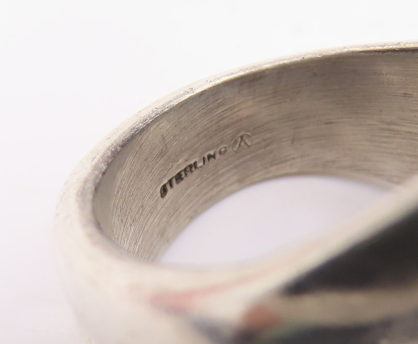 925 Sterling Silver Vintage Ring Three Layered Solid Wave Band  Sz 7.5  RG33903