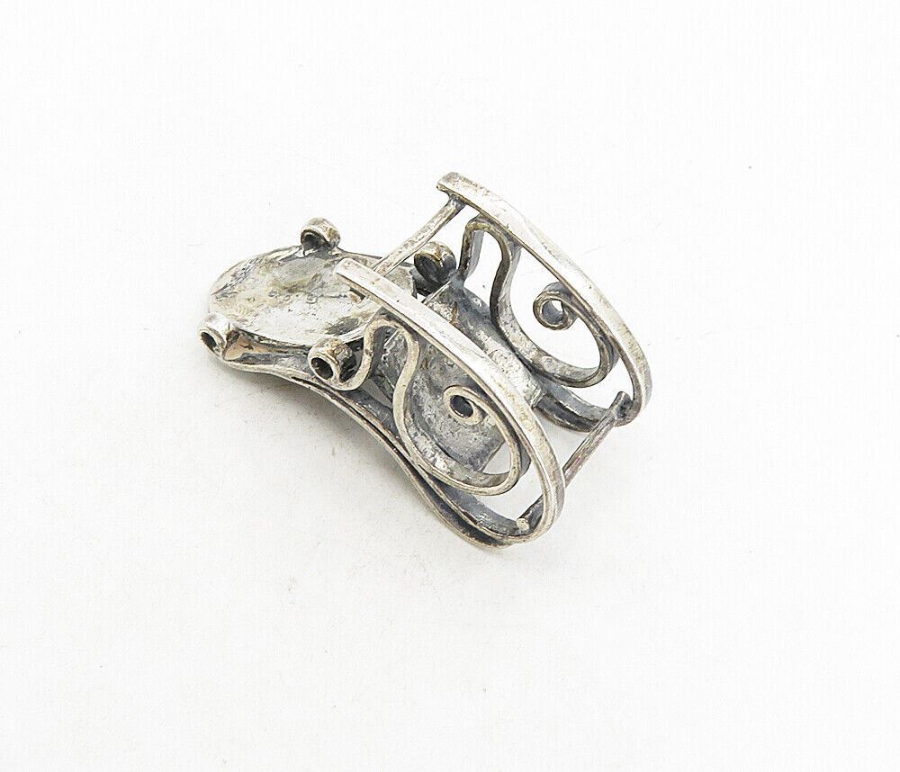 925 Sterling Silver  Vintage Oxidized Detail Rocking Chair Trinket  TR1448