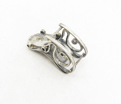 925 Sterling Silver  Vintage Oxidized Detail Rocking Chair Trinket  TR1448