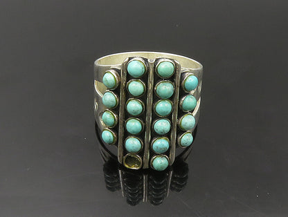 DTR JAY KING 925  Silver  Vintage Cabochon Turquoise Band Ring Sz 10  RG24088