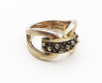 MICHAEL DAWKINS 925 Sterling Silver  Vintage Open Design Band Ring Sz 5 RG9535