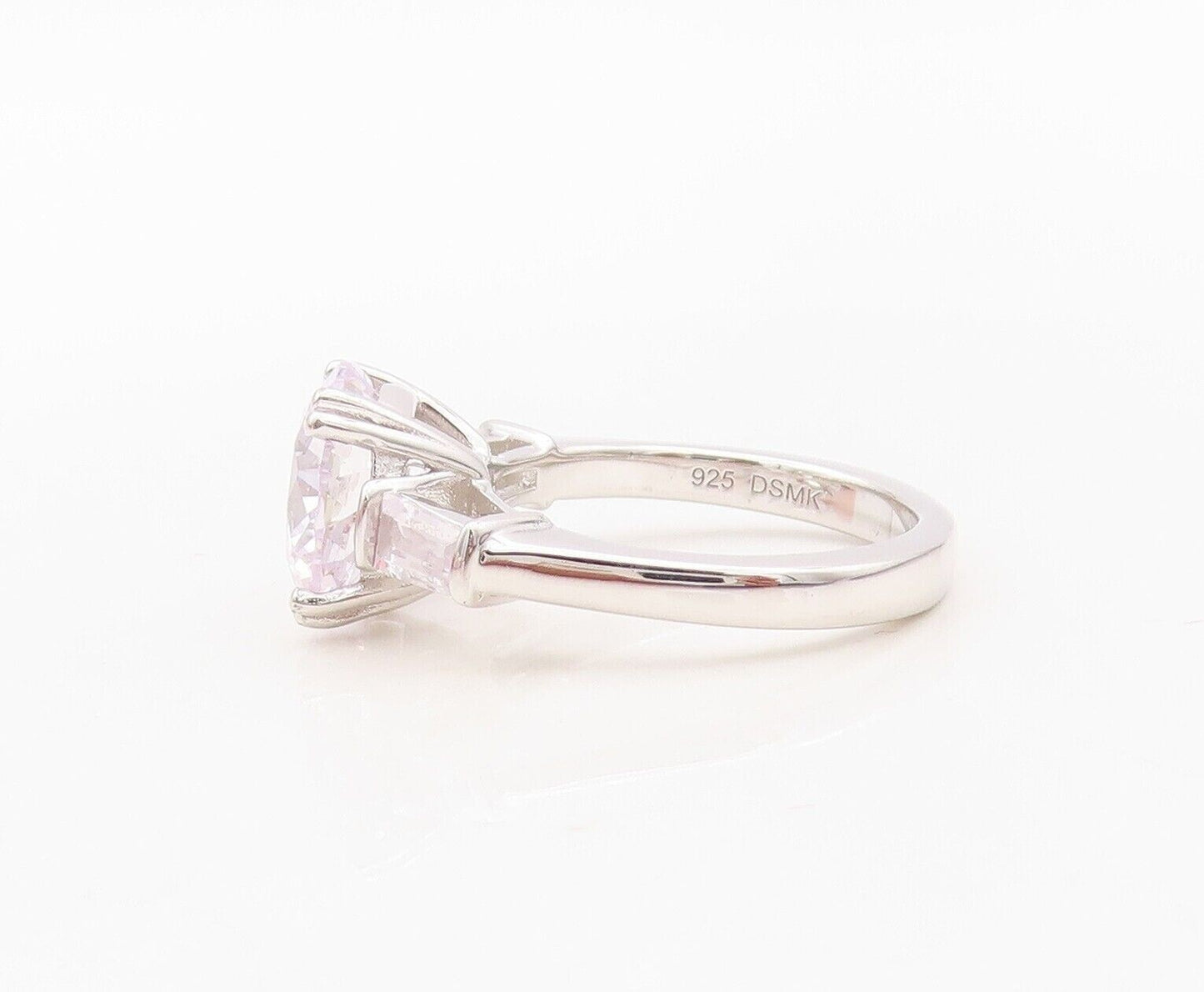 925 Sterling Silver Vintage Ring Round & Rectangle Cut Topaz  Sz 6  RG30227