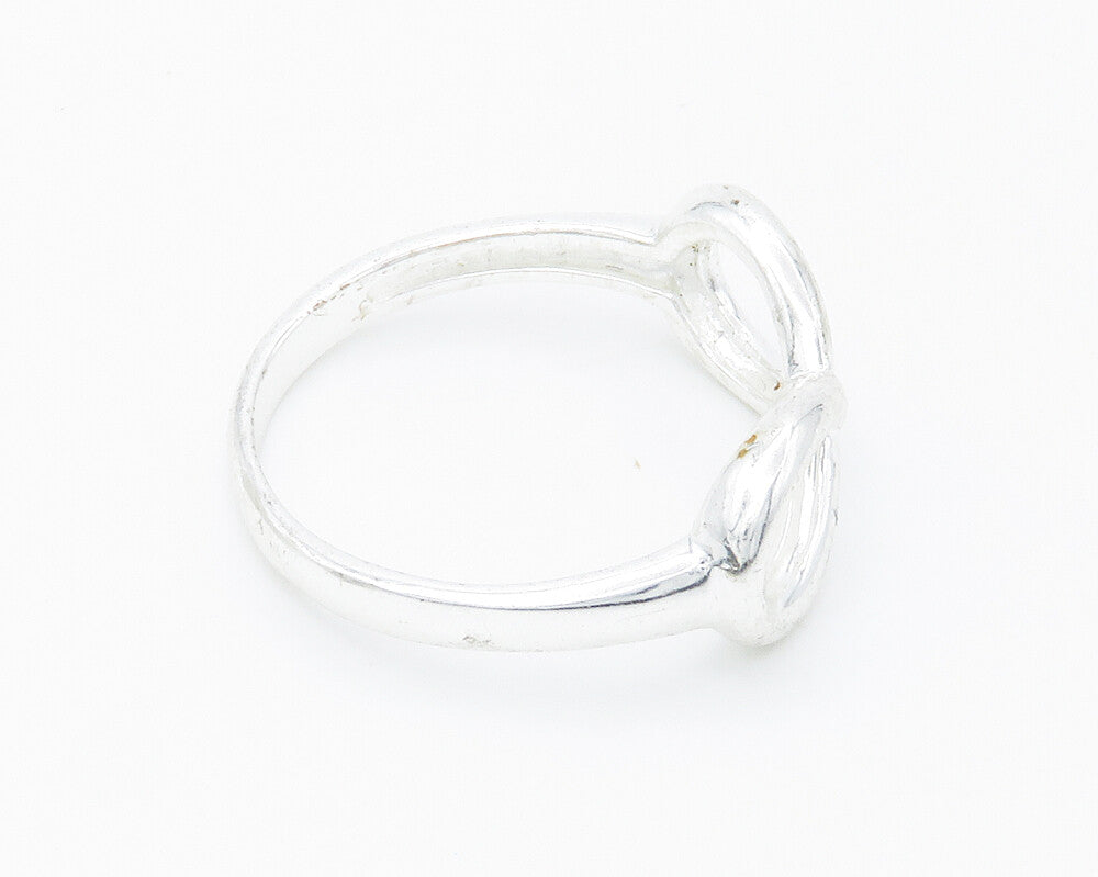 925 Sterling Silver  Shiny Smooth Infinity Symbol Band Ring Sz 9  RG14582