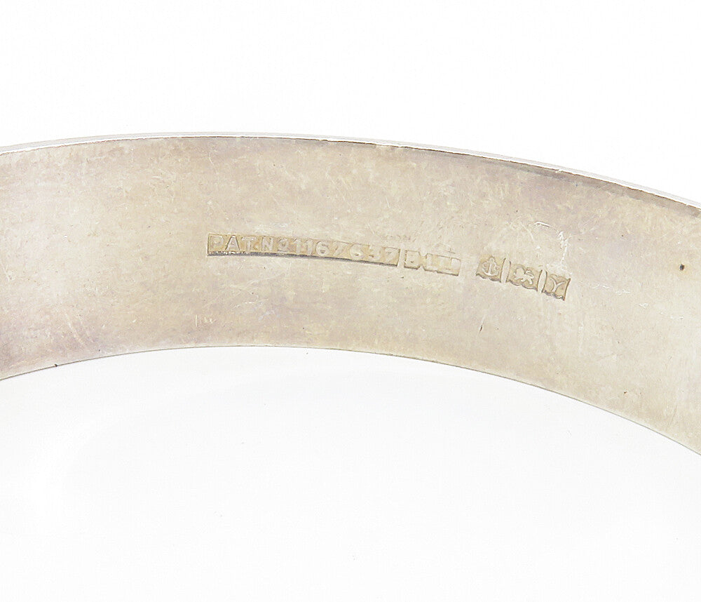 ENGLAND 925 Sterling Silver  Vintage Swirl Vine Etched Bangle Bracelet  BT3478