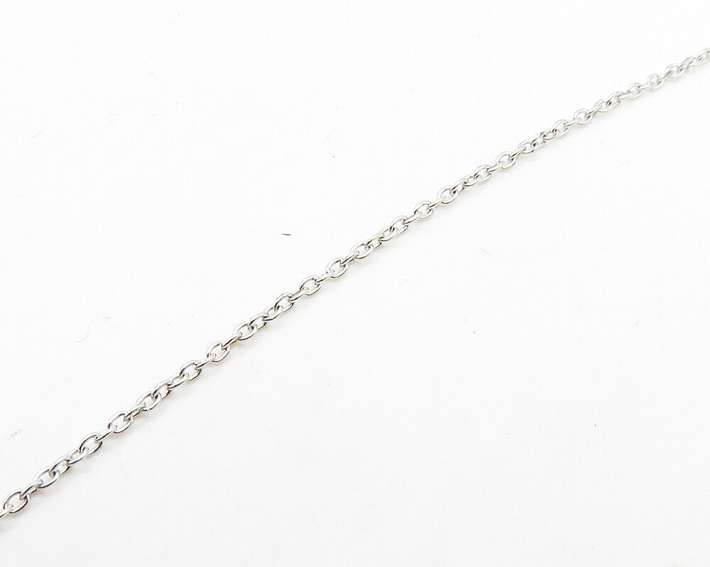 925 Sterling Silver  Shiny Cubic Zirconia D Initial Chain Necklace  NE3137