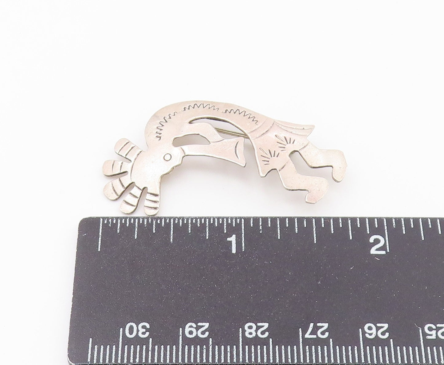 HENRY BACA NAVAJO 925 Silver  Vintage Kokopelli Dancer Brooch Pin  BP7858