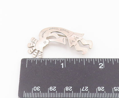 HENRY BACA NAVAJO 925 Silver  Vintage Kokopelli Dancer Brooch Pin  BP7858
