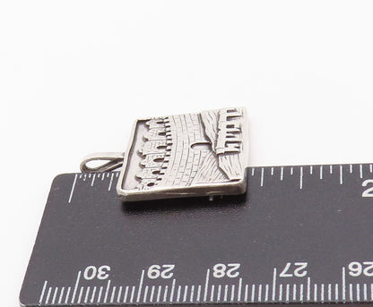 925 Sterling Silver Vintage Pendant Religious Jerusalem Jeremiah  PT24072