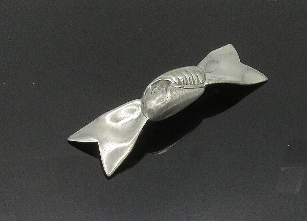 RJ GRAZIANO 925 Sterling Silver  Vintage Bow Tied Ribbon Brooch Pin  BP7970