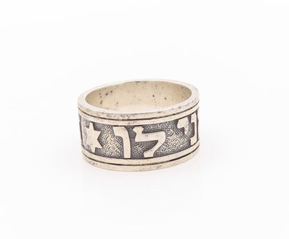 925 Sterling Silver Vintage Ring JAMES AVERY Bible Hebrew Verse Sz 7 RG32419