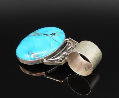 DTR JAY KING 925 Silver  Vintage Swirl & Bead Detail Turquoise Pendant PT21773