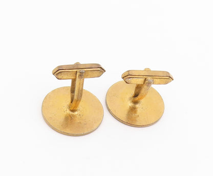 925 Sterling Silver Vintage Cufflinks 1922 Byzantine Cross Church Coins  TR4149