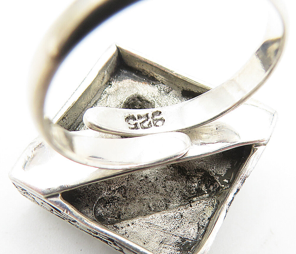 925 Sterling Silver  Vintage Ganesha Hindu God Cocktail Ring Sz 6  RG7839