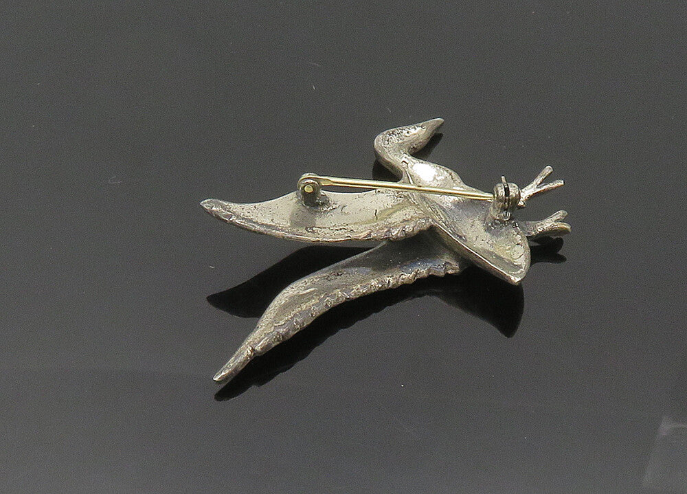 DANECRAFT 925 Sterling Silver  Vintage Antique Bird Motif Brooch Pin  BP8018