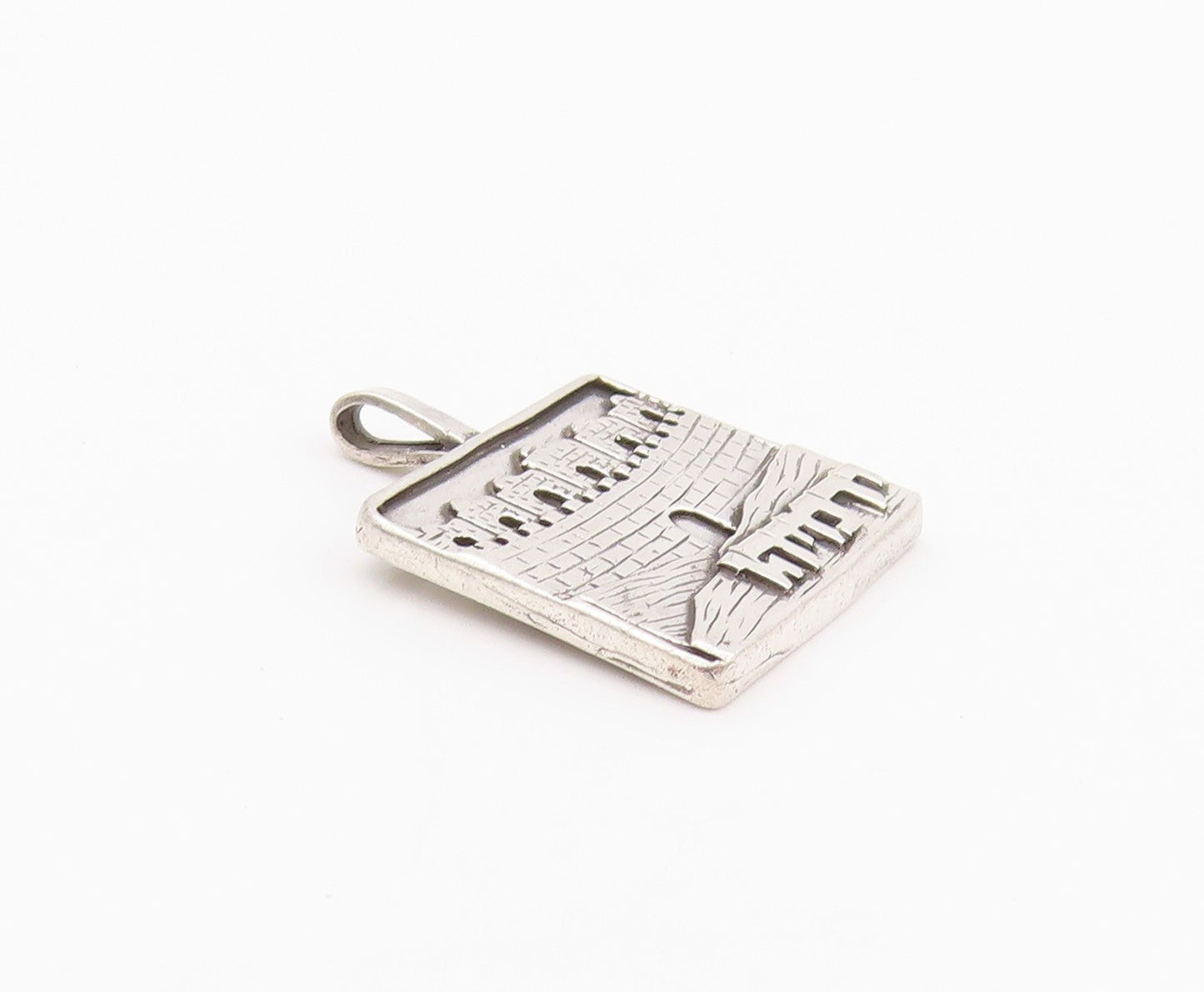 925 Sterling Silver Vintage Pendant Religious Jerusalem Jeremiah  PT24072
