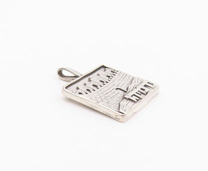 925 Sterling Silver Vintage Pendant Religious Jerusalem Jeremiah  PT24072