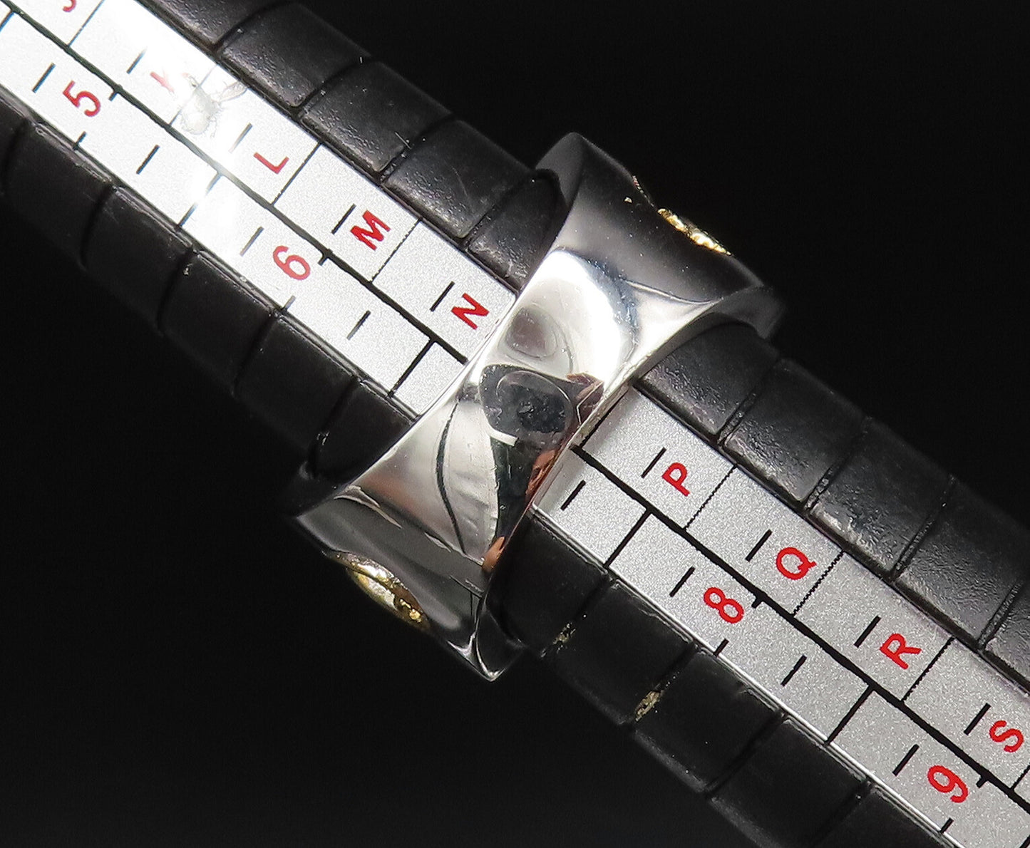 925 Silver  Vintage Dainty Two Tone Amethyst Spinel & Topaz Ring Sz 7  RG25843