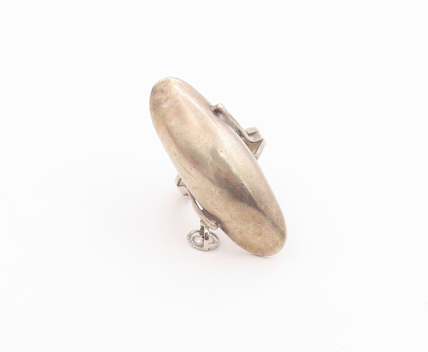 925 Sterling Silver Vintage Ring CJ NEZ NAVAJO Oval Puffed Design  Sz 7  RG33291
