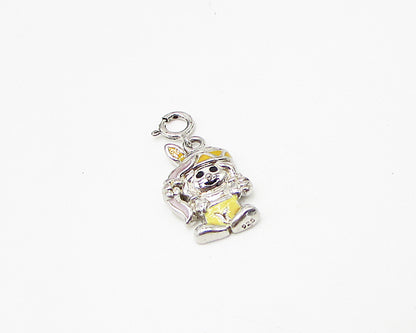 925 Sterling Silver  Enamel Animated Character Charm Pendant  PT2012