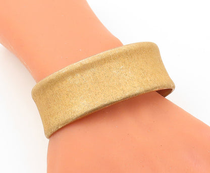 925 Sterling Silver Vintage Bracelet  Gold Plated Solid Brad Band Cuff  BT10906