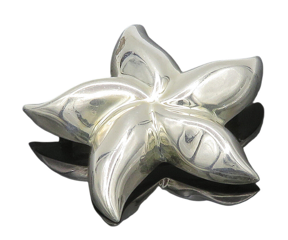 ZINA 925 Sterling Silver  Vintage Shiny Hollow Star Motif Brooch Pin  BP6248