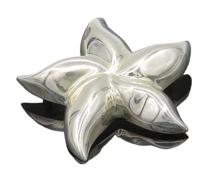 ZINA 925 Sterling Silver  Vintage Shiny Hollow Star Motif Brooch Pin  BP6248