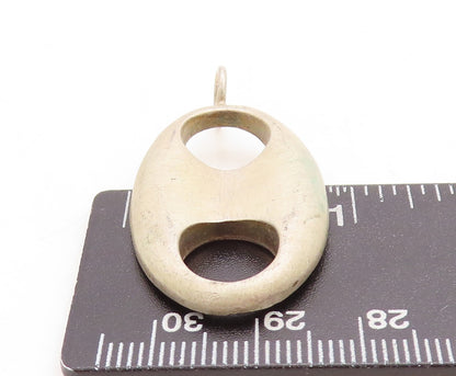 925 Sterling Silver Vintage Pendant Minimalist Cutout Can Top  PT23748