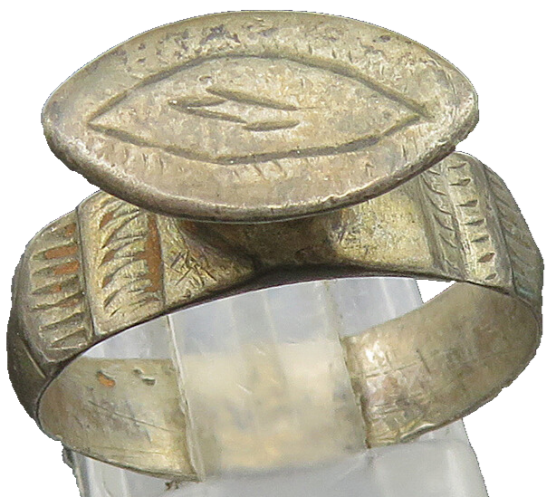 MIDDLE EAST 925 Sterling Silver  Vintage Oxidized Etched Ring Sz 6  RG24289