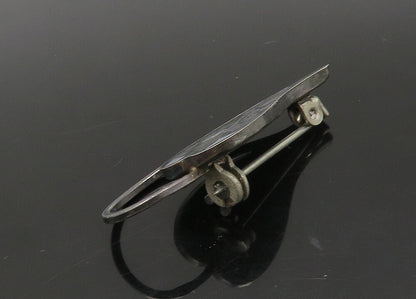 ISRAEL 925 Silver  Vintage Mother Of Pearl Mosaic Leaf Brooch Pin  BP8994