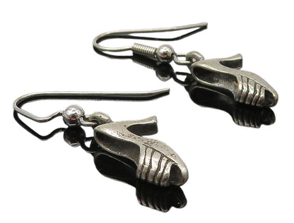 925 Sterling Silver  Vintage Petite High Heel Sandal Dangle Earrings  EG6285