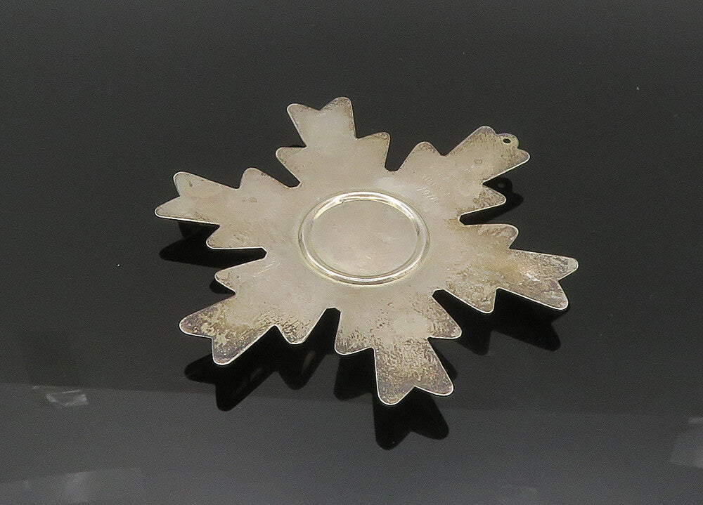 GORHAM 925 Sterling Silver Vintage Antique Christmas Snowflake Pendant PT16630