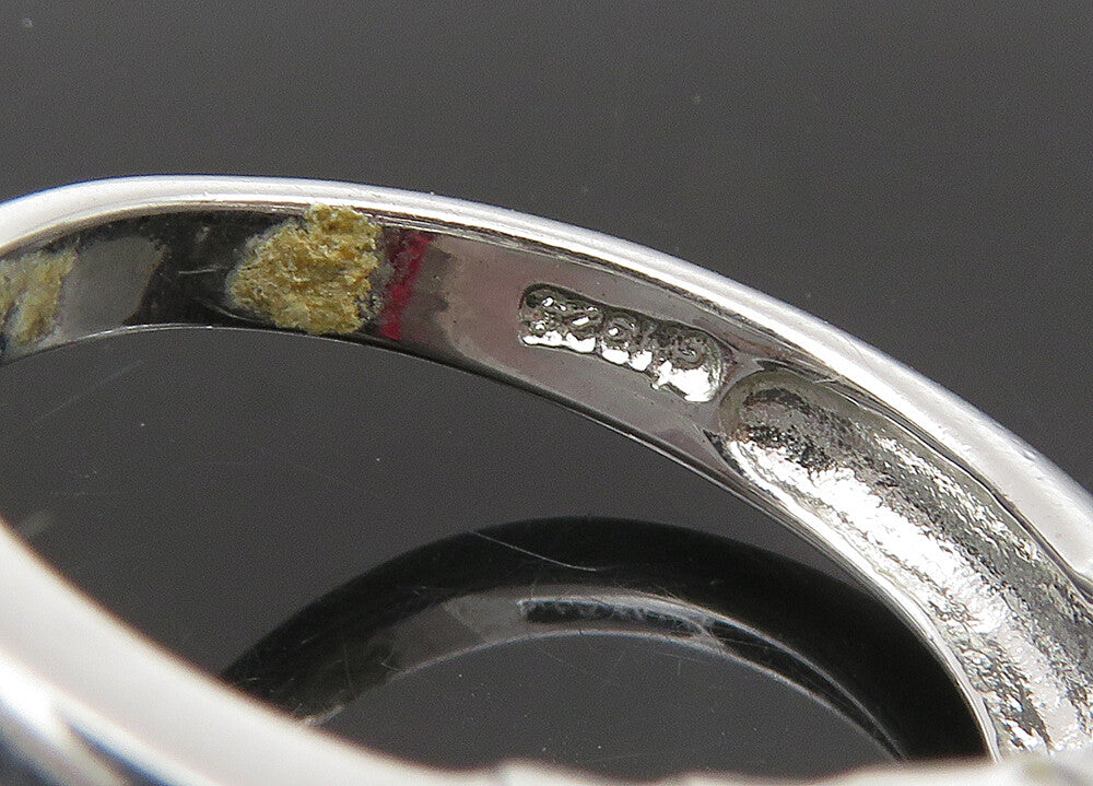 925 Sterling Silver   Vintage Sparkling Cubic Zirconia Band Ring Sz 8  RG22863