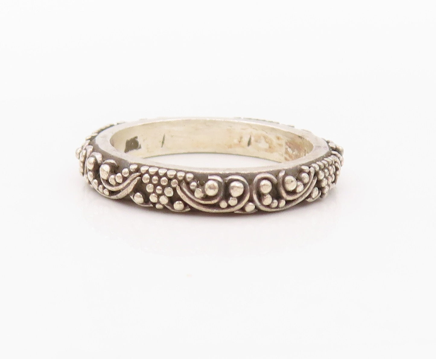 925 Sterling Silver Vintage Ring LOIS HILL Designer Dark Tone  SZ 6  RG32061