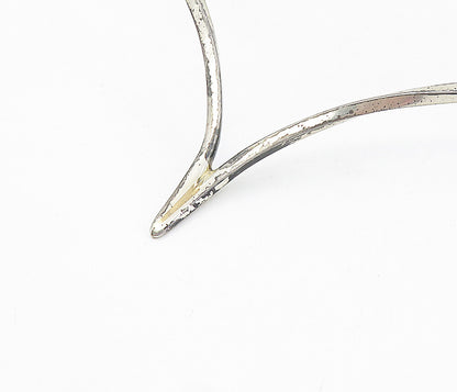 ALFRED KARRAM 925 Silver  Vintage Minimalist Pointed Collar Necklace NE1563