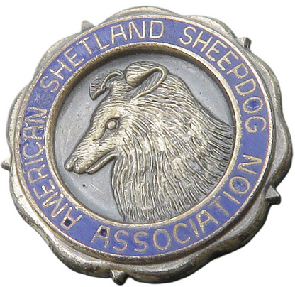 925 Sterling Silver  Vintage American Sheepdog Association Brooch Pin  BP5061