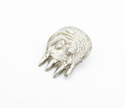 925 Sterling Silver  Vintage Antique Sculpted Abstract Slide Pendant  PT4086