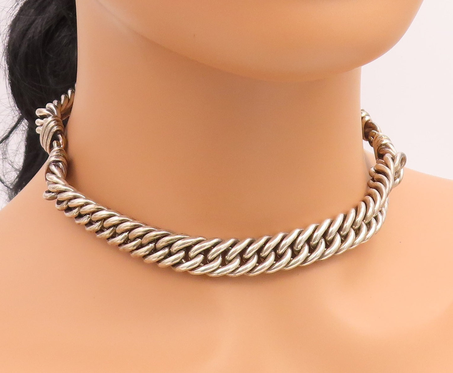925 Sterling Silver Vintage Necklace CHRISTOFLE Classic Curb Chain HEAVY  NE4885