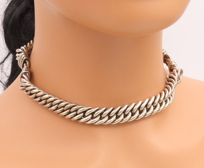 925 Sterling Silver Vintage Necklace CHRISTOFLE Classic Curb Chain HEAVY  NE4885