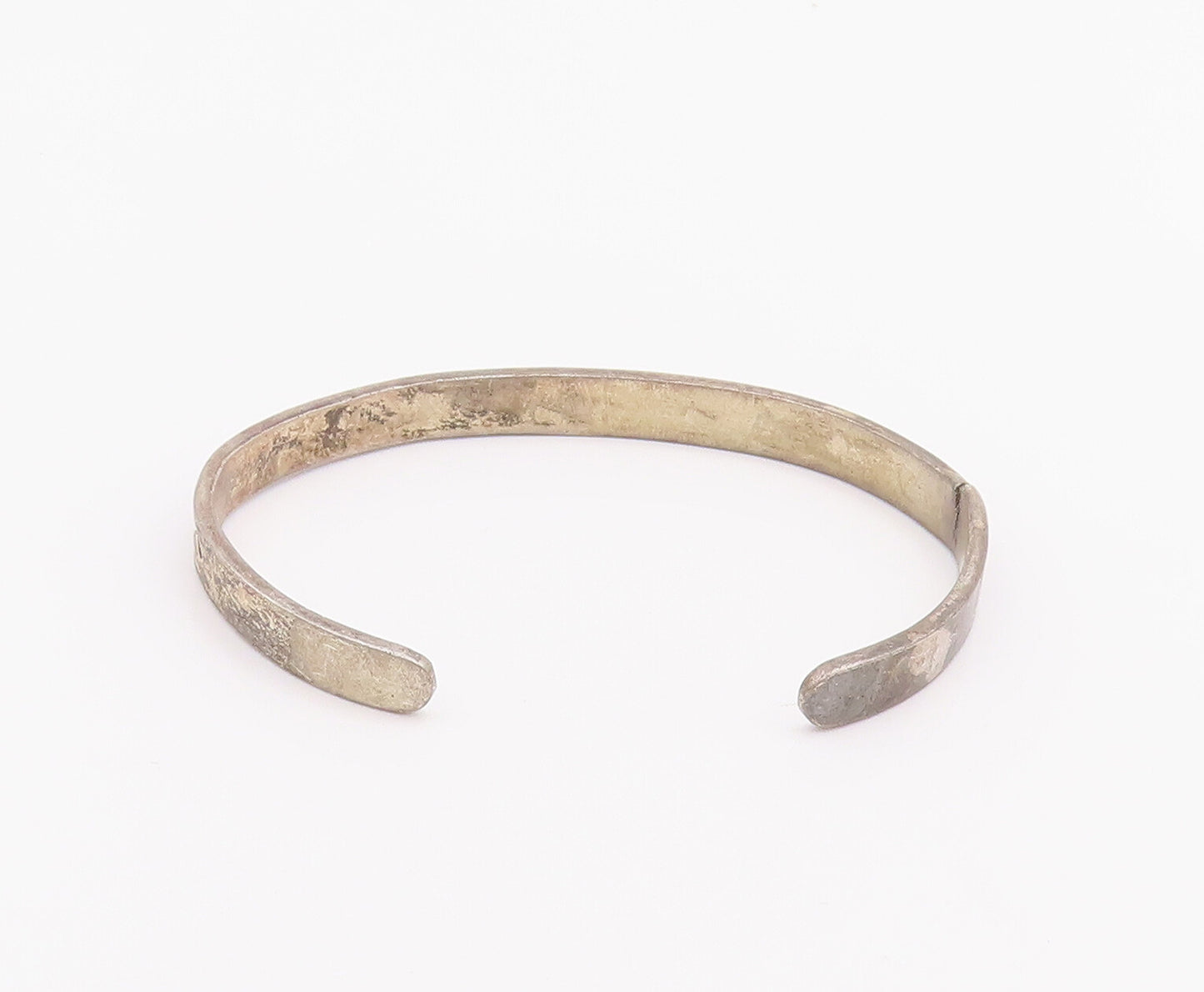 925 Sterling Silver Vintage Bracelet NAVAJO Swirly Waves Carved Cuff  BT10472