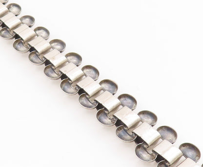 925 Sterling Silver Vintage Bracelet DANECRAFT Modernist Beaded Chain  BT11517