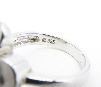 ROSS SIMON 925 Silver  Genuine Diamond Hope Stamped Band Ring Sz 8  RG6995