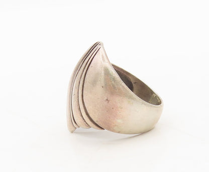 925 Silver Vintage Ring KABANA Minimalist Solid Swirly Etched Lines Sz 7 RG27555