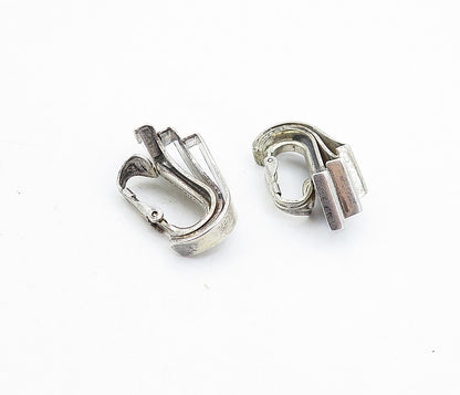 NAPIER 925 Sterling Silver  Vintage Ribbon Design Non Pierce Earrings  EG2898