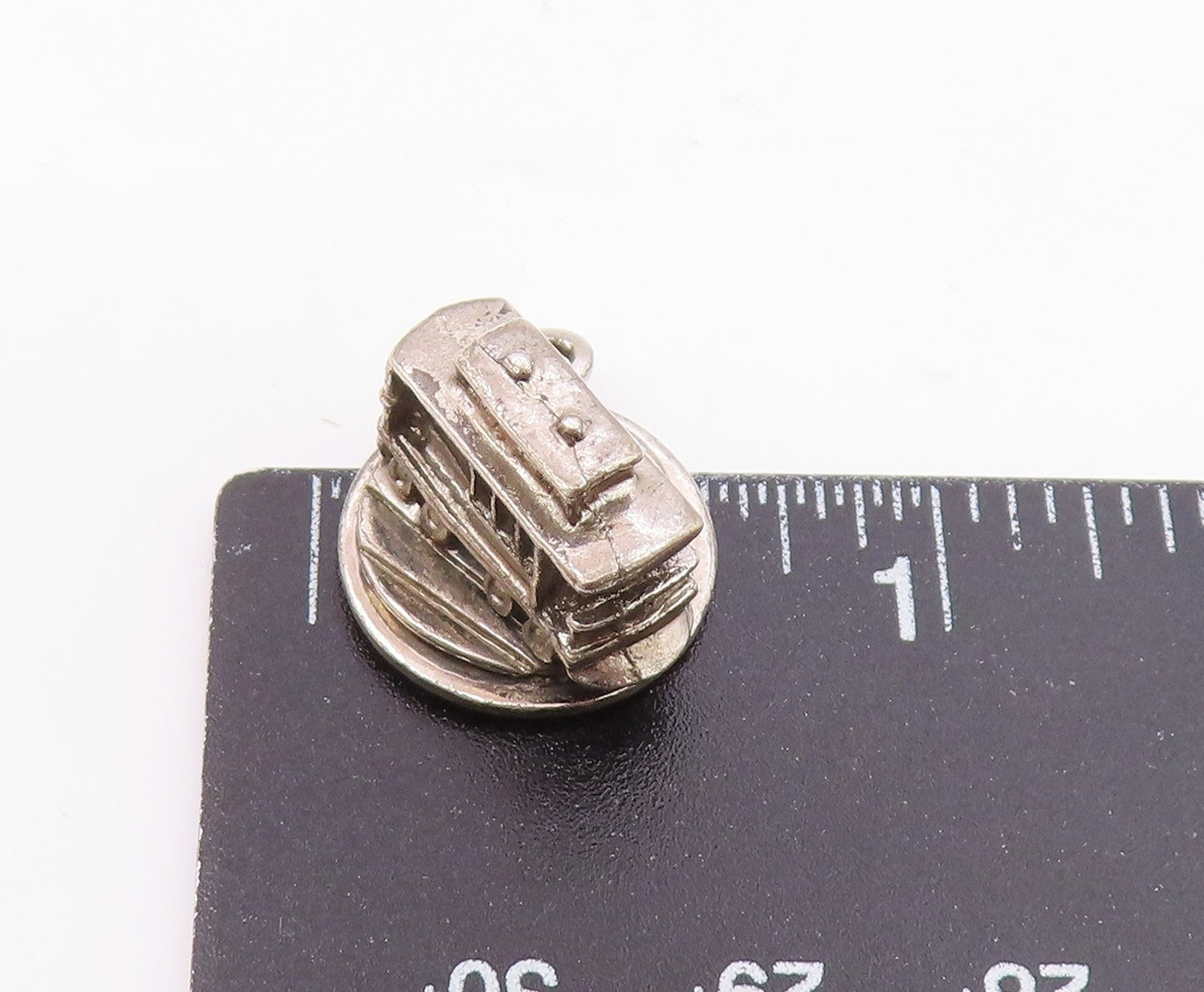 925 Sterling Silver  Vintage San Francisco Trolley Cable Car Pendant  PT18233