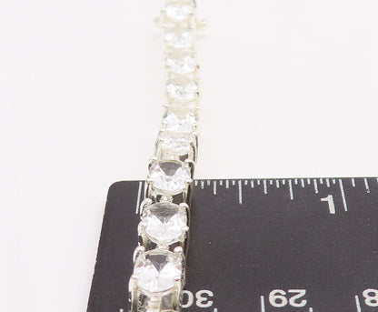 925 Sterling Silver Vintage Bracelet Minimalist Oval Cut Topaz Band  BT10611