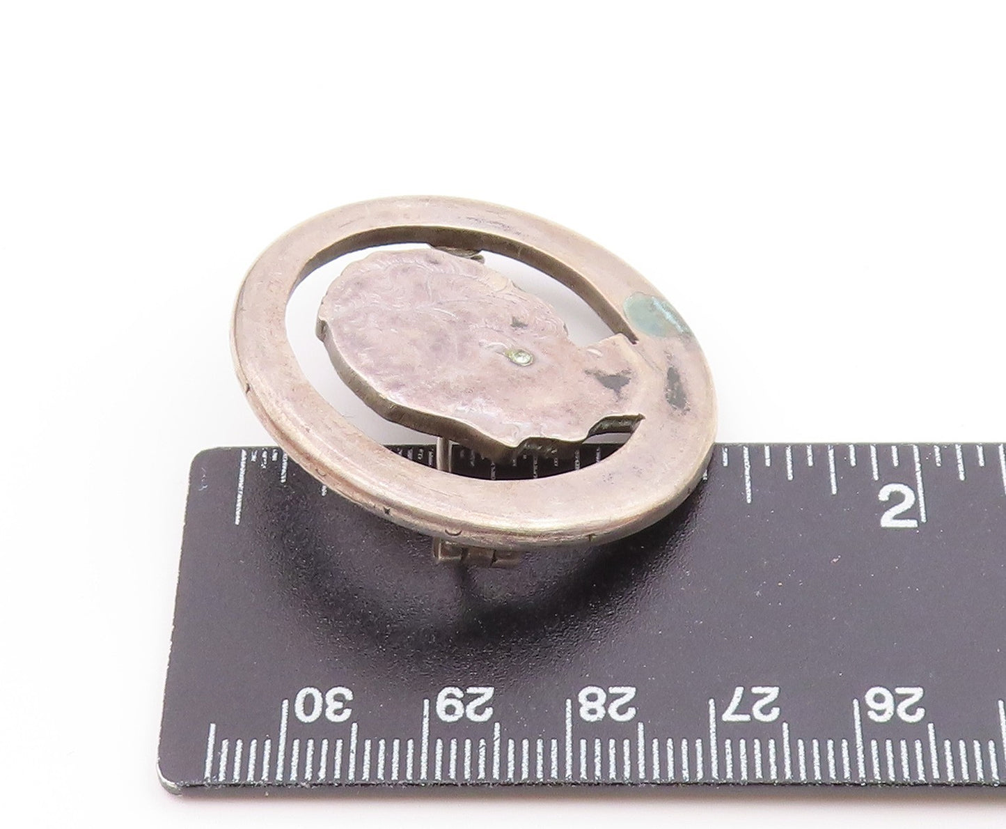 925 Sterling Silver  Vintage 1932 Netherlands Dutch Coin Brooch Pin  BP8587