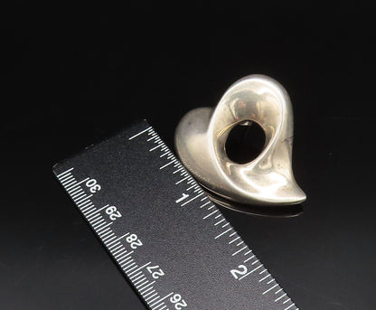 925 Sterling Silver  Vintage Open Hole Floating Love Heart Earrings  EG12164