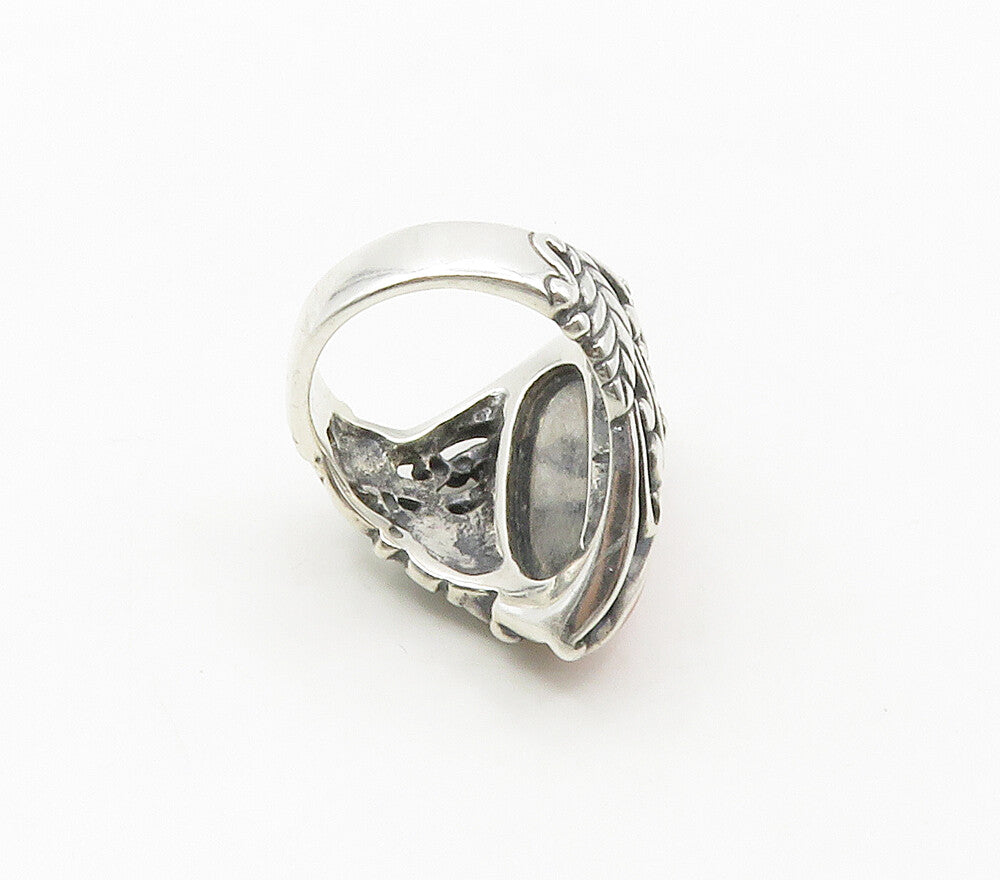 CAROLYN POLLACK RELIOS 925 Silver Vintage Rhodochrosite Ring Sz 7 RG16542