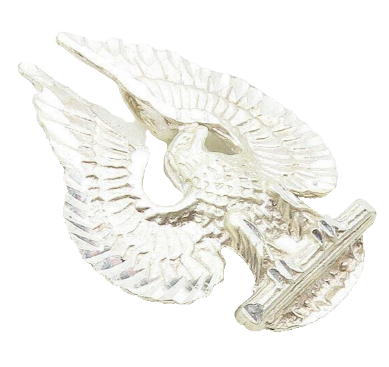 925 Sterling Silver  Vintage Diamond Cut Eagle Spread Wings Pendant  PT7275