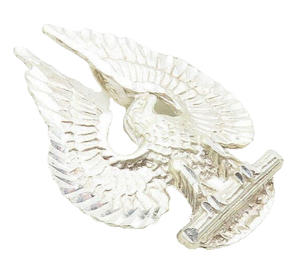 925 Sterling Silver  Vintage Diamond Cut Eagle Spread Wings Pendant  PT7275